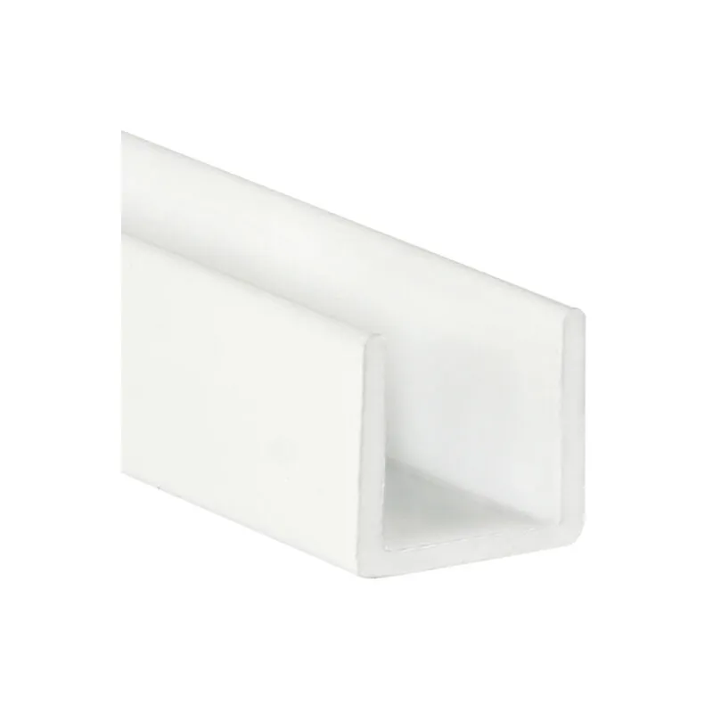 Profilo a u In alluminio Finitura bianca Per Progetti Edili, Riforme e Bricolage Misure 10101000mm Lunghezza del profilo 1 metro Spessore 2 mm 1