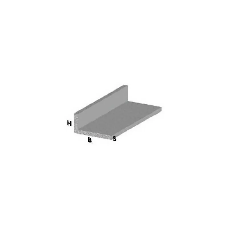 Inferramenta - profilo angolare l cm 100 h argento 40x15x1,5 mm profili alluminio
