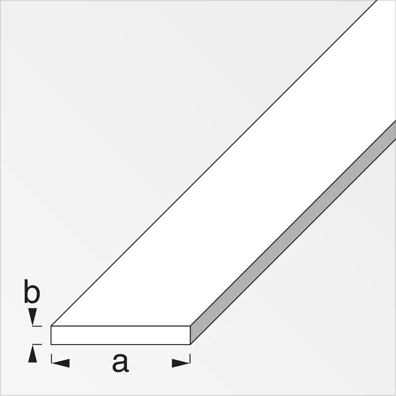 PROFILO BIANCO H.200 PIATTO 15X2. Prezzo per 1 pezzo.