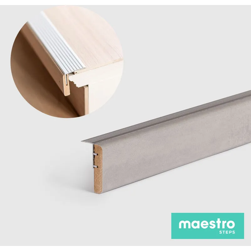 Forestea - profilo di partenza light grey stone Rivestimento per Scale Interne