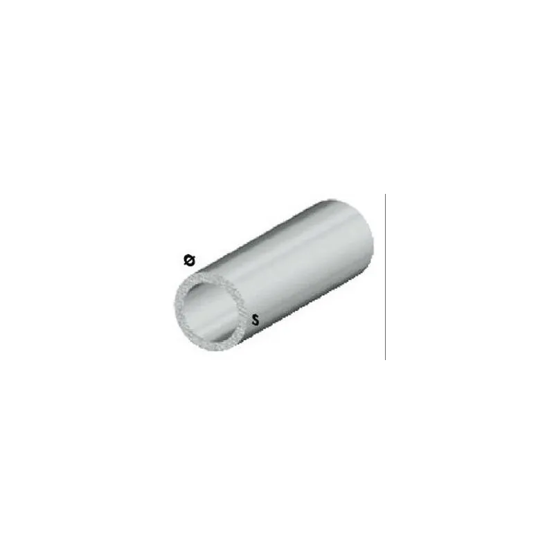 Inferramenta - profilo tubo tondo cm 200 h argento silver 8x1 mm profili alluminio