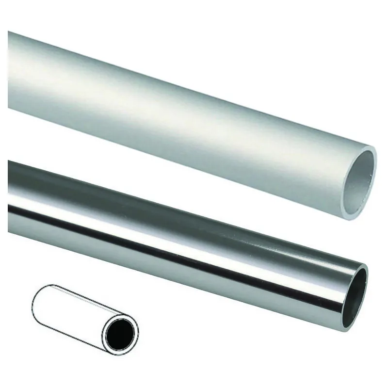 Profilo tubo tondo in alluminio - ø mm.18, mt.2 argento