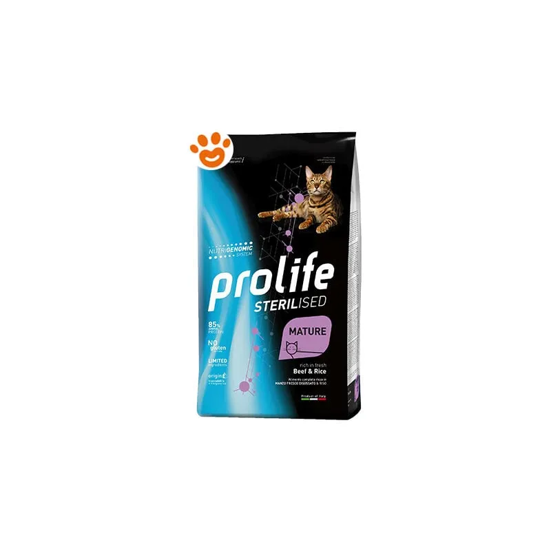 Prolife - Cat Sterilised Mature Manzo e Riso - Sacco Da 1,5 kg