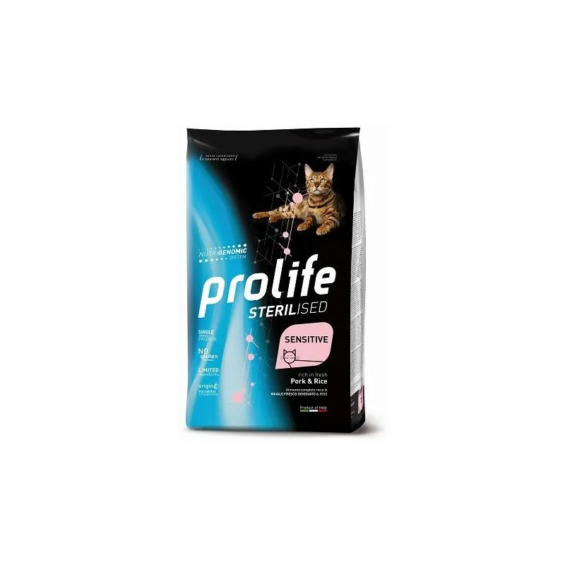 Prolife - Sterilised Sensitive per Gatti Adulti da 400 gr Maiale e Riso