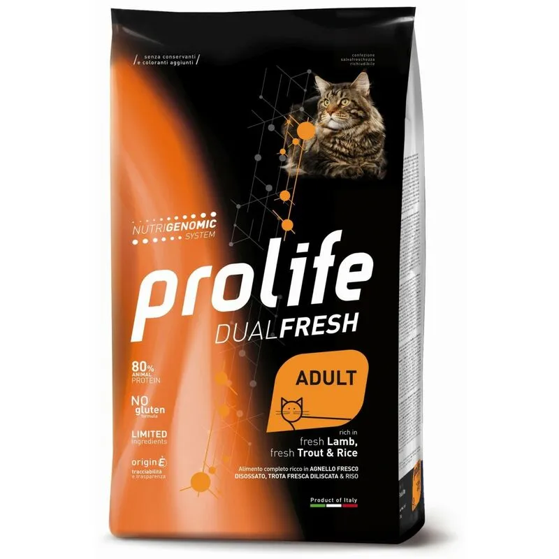 Prolife - Gatto - Dual Fresh Agnello, Trota & Riso size 400 gr