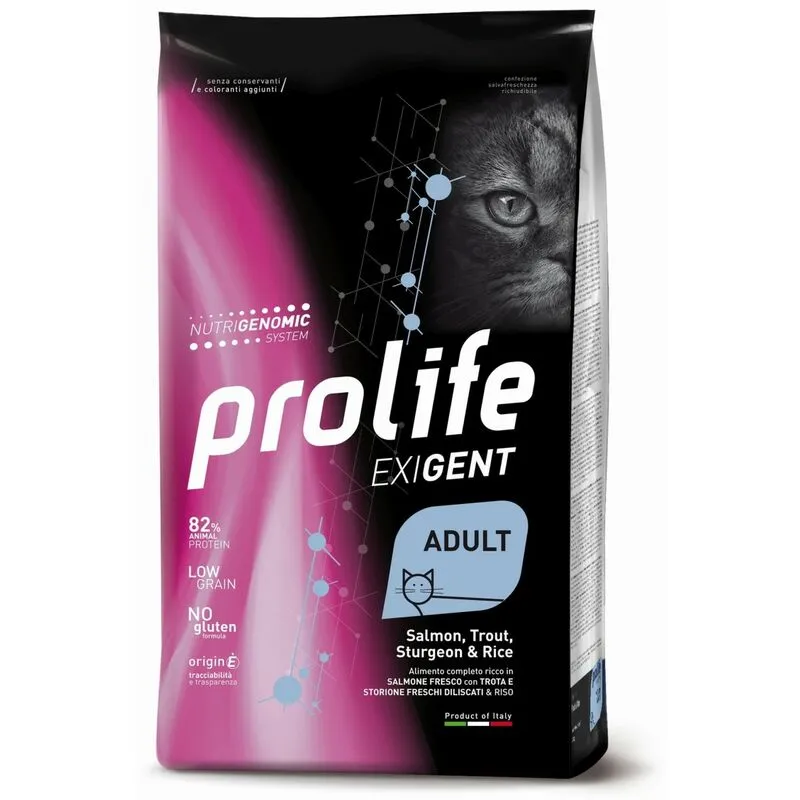 Gatto - Exigent Salmone, Trota & Patate Prolife size 400 gr