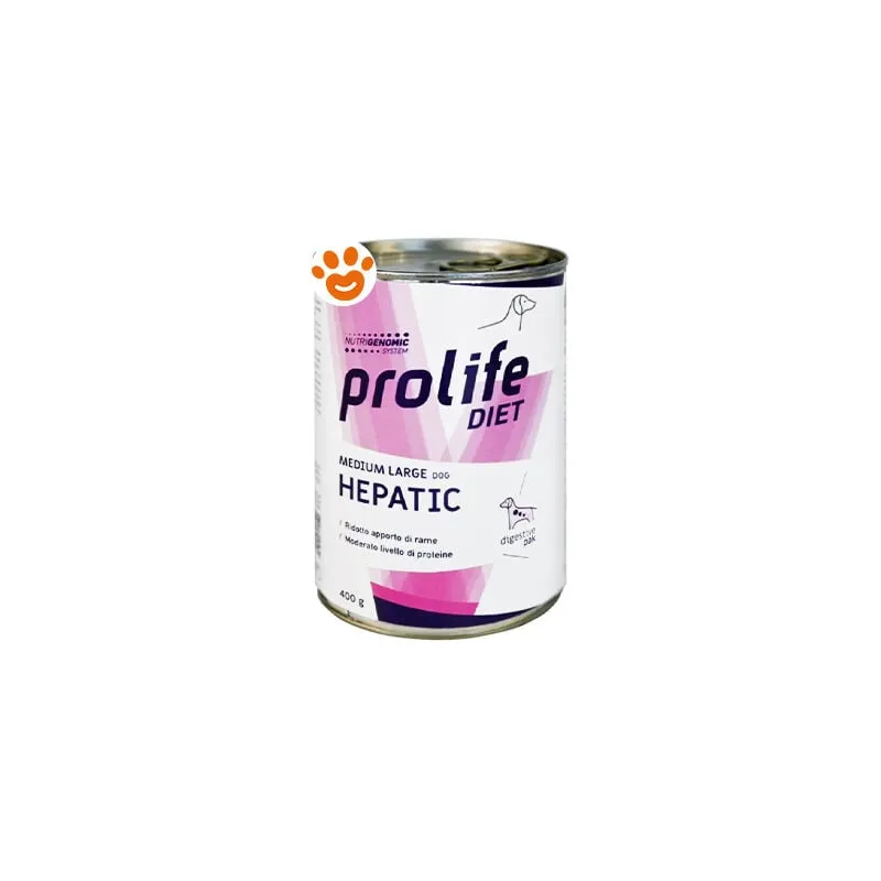 Prolife - Dog Diet Hepatic Medium Large - Lattina Da 400 Gr