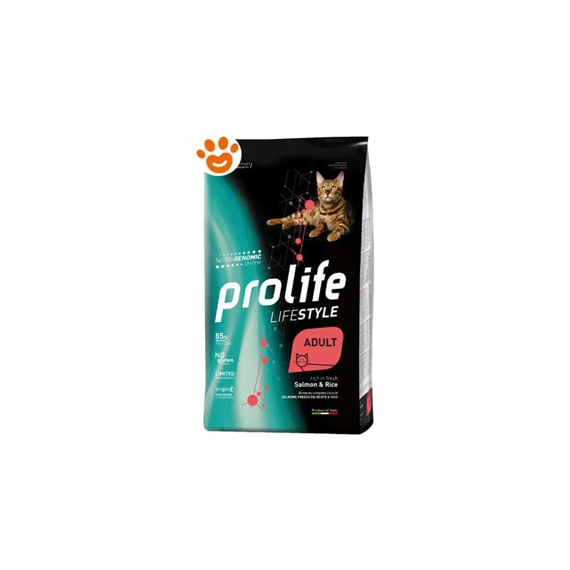 Prolife - Cat Lifestyle Adult Salmone e Riso - Sacco Da 400 gr