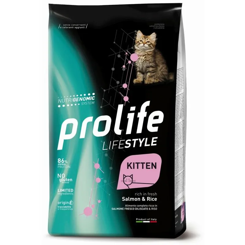 Prolife - Gatto - Life Style Kitten Salmone & Riso size 400 gr