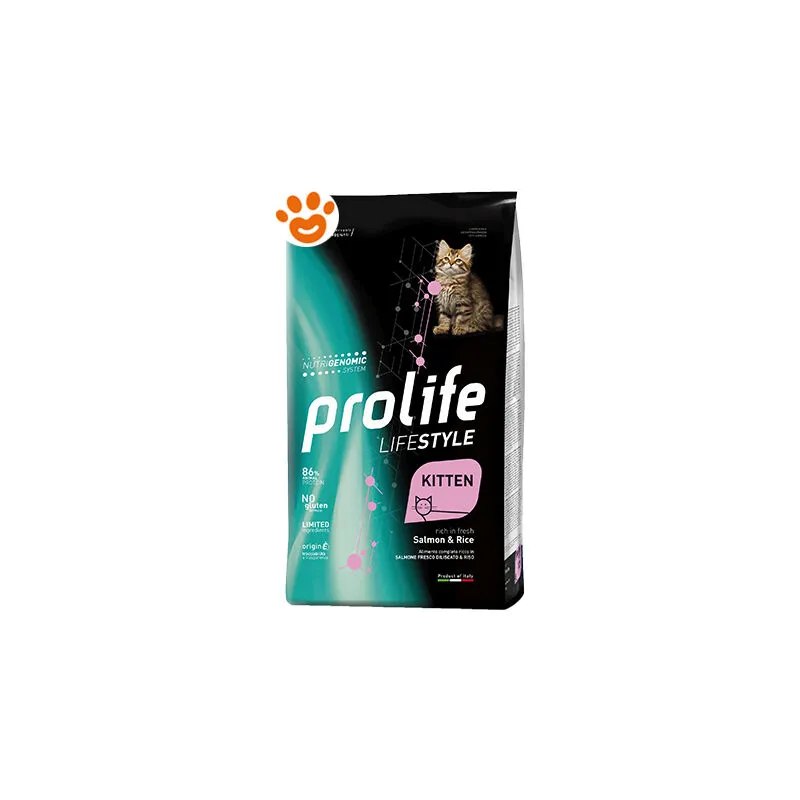 Prolife - Cat Lifestyle Kitten Salmone e Riso - Sacco Da 1,5 kg