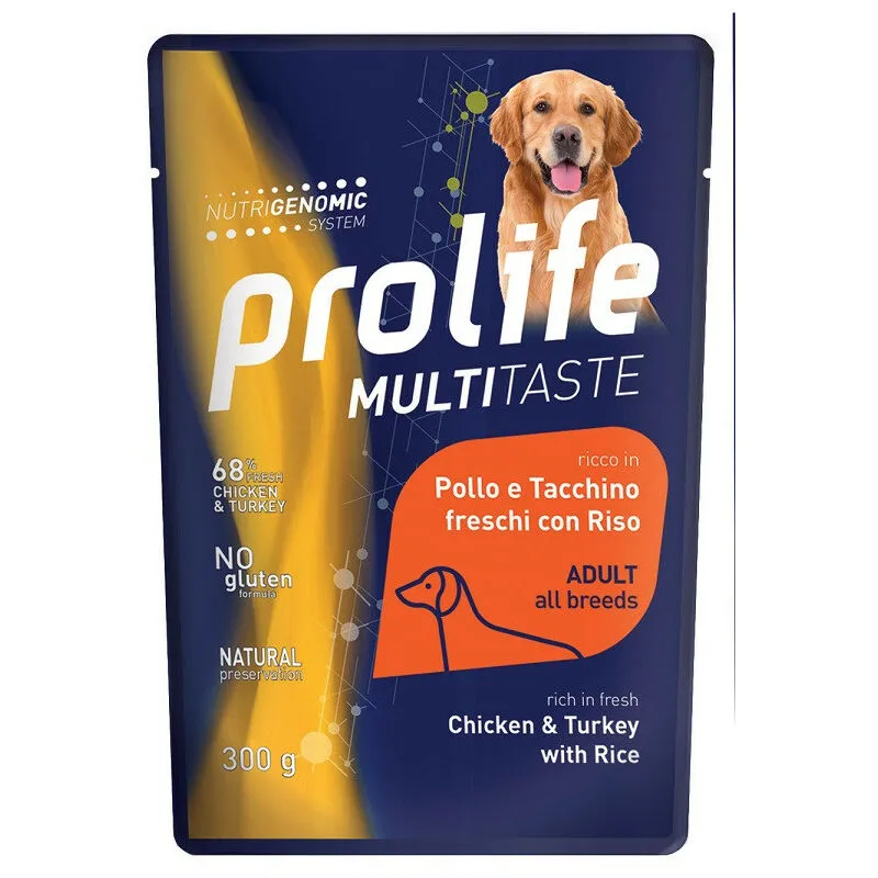 Prolife - Multitaste per Cani bst da 300 gr Pollo e Tacchino con Riso