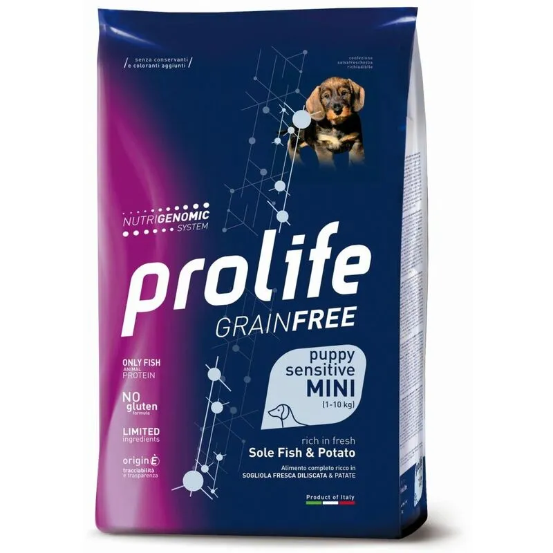 Prolife - dog Grain Free Sensitive Sole Mini Puppy Pesce e Patate 600gr