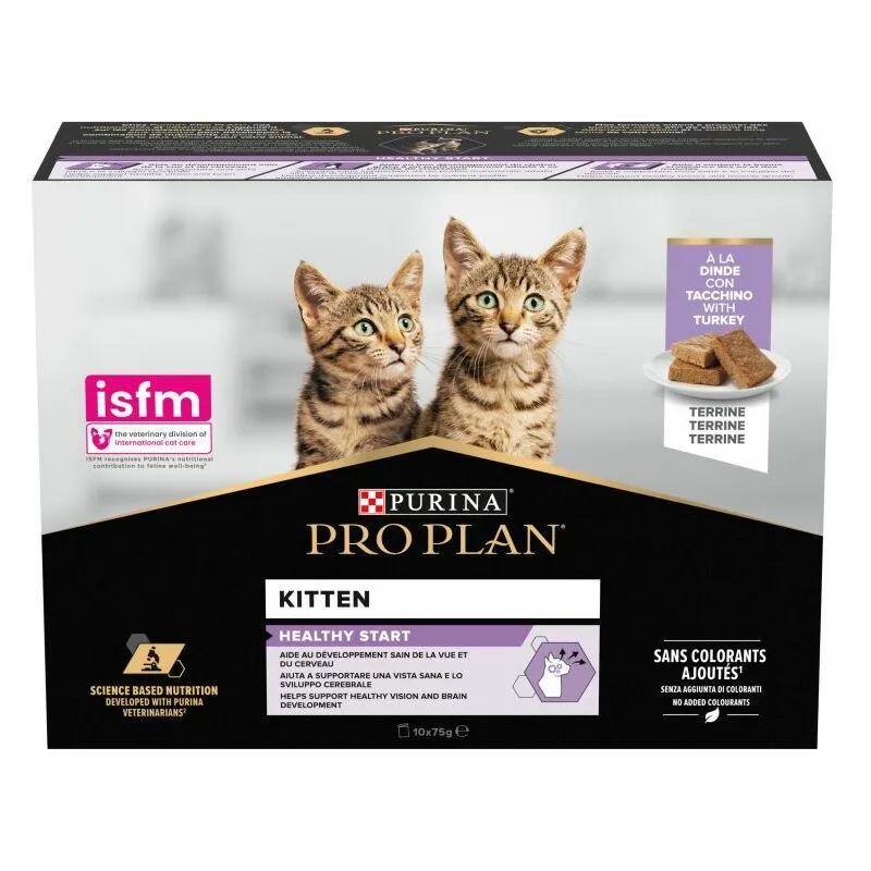 Proplan Kitten Terrine 10 x 75gr con Tacchino