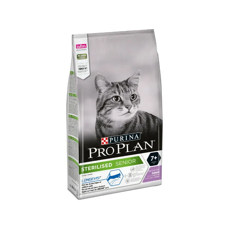  - Pro Plan Longevis Sterilised al Tacchino per Gatti Senior 7+ da 1,5 kg