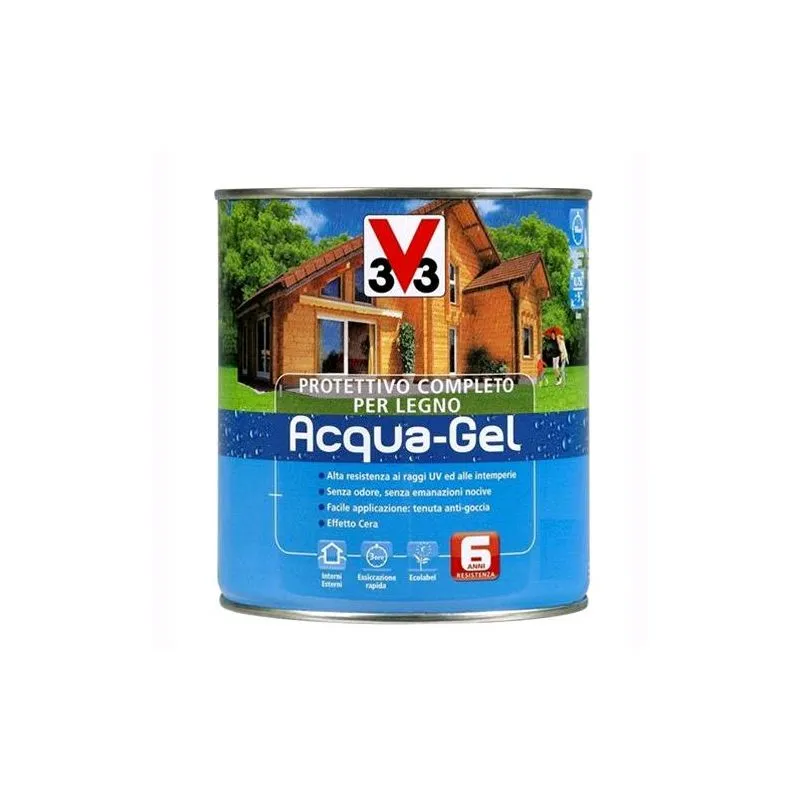 Protettivo Completo Legno Acqua-Gel Colore Mogano 750 ml - 