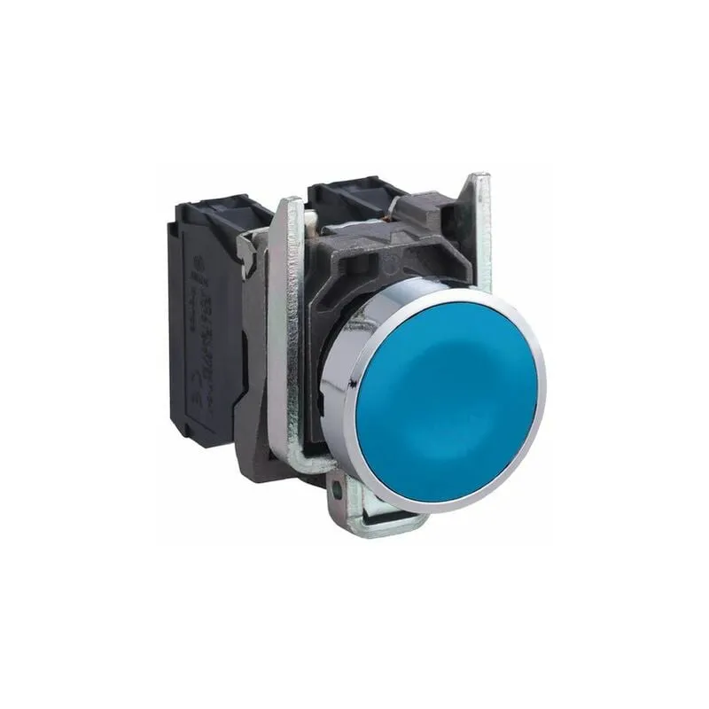  - Pulsante Blu Piatto, ø 22 mm, 600 v, 1 nc, 1NO, IP69K - schneider XB4BA61