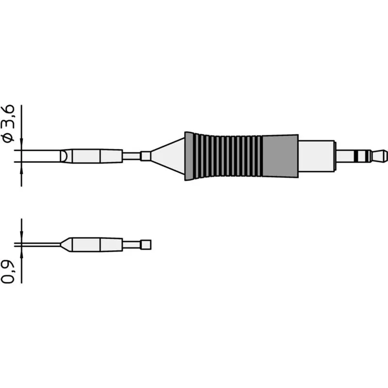  - rtm 036 s Punta di saldatura Forma a scalpello, dritta Dimensione punta 3.7 mm Contenuto 1 pz.