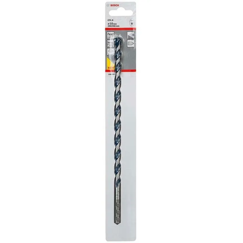  - Professional 1x CYL-5 Punta Calcestruzzo (ø 10 x 250 mm, Robust Line, Accessorio Perforatrice a percussione)