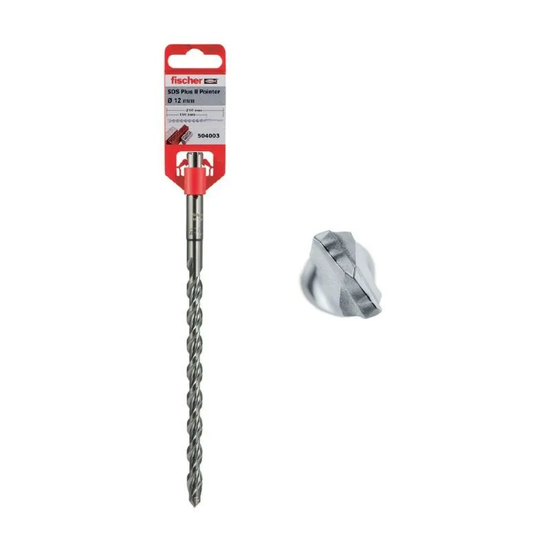  - Punta in acciaio 12mm per martelli perforatori attacco sds sds Plus ii 12/150/210