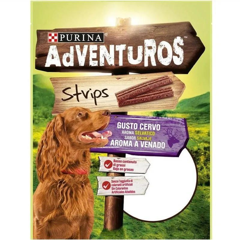 Adventuros strips snack al cervo 90 gr - 