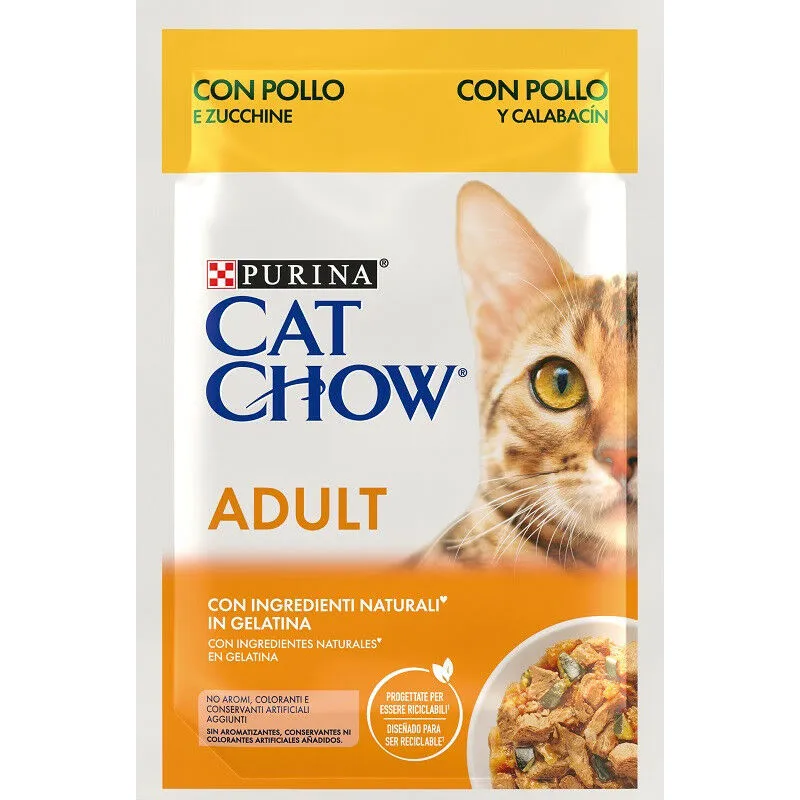  - Cat Chow Adult 1+ da 85 gr Pollo e Zucchine