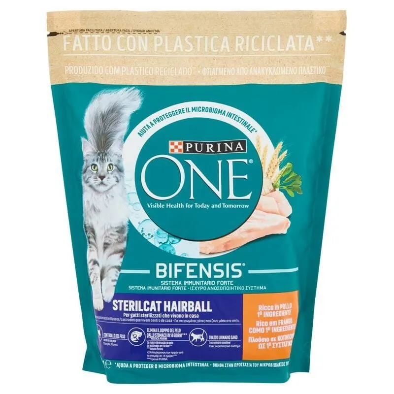  - one sterilcat hairball 800G per gatti sterilizzati ricco di pollo