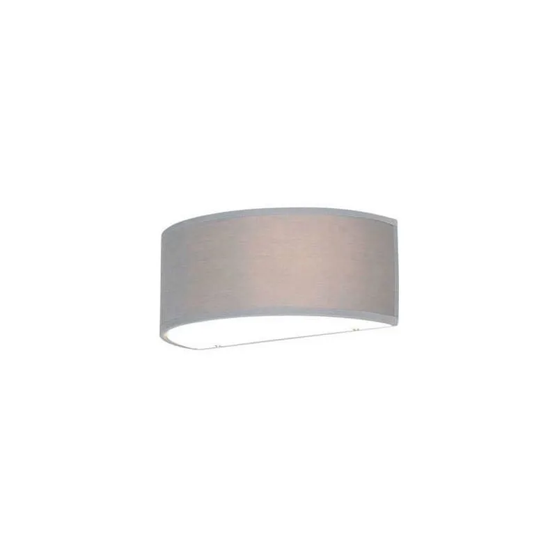  Applique con paralume drum - Moderno - Vetro,Tessuto - Grigio/Acciaio - Tondo/Sfera/Oblungo Max. 1 x Watt