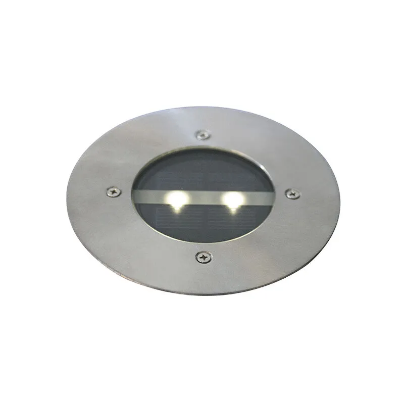 Faretto da incasso da terra tiny - Moderno - Acciaio - Acciaio - Cilindro/Tondo (non sostituibile) led Max. 1 x 0.4 Watt - Qazqa