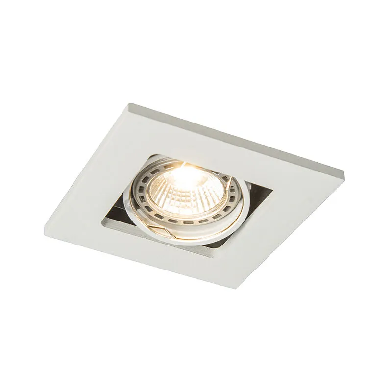 Faretto da incasso qure - Moderno - Alluminio - Bianco - Quadrato Max. 1 x Watt - Qazqa