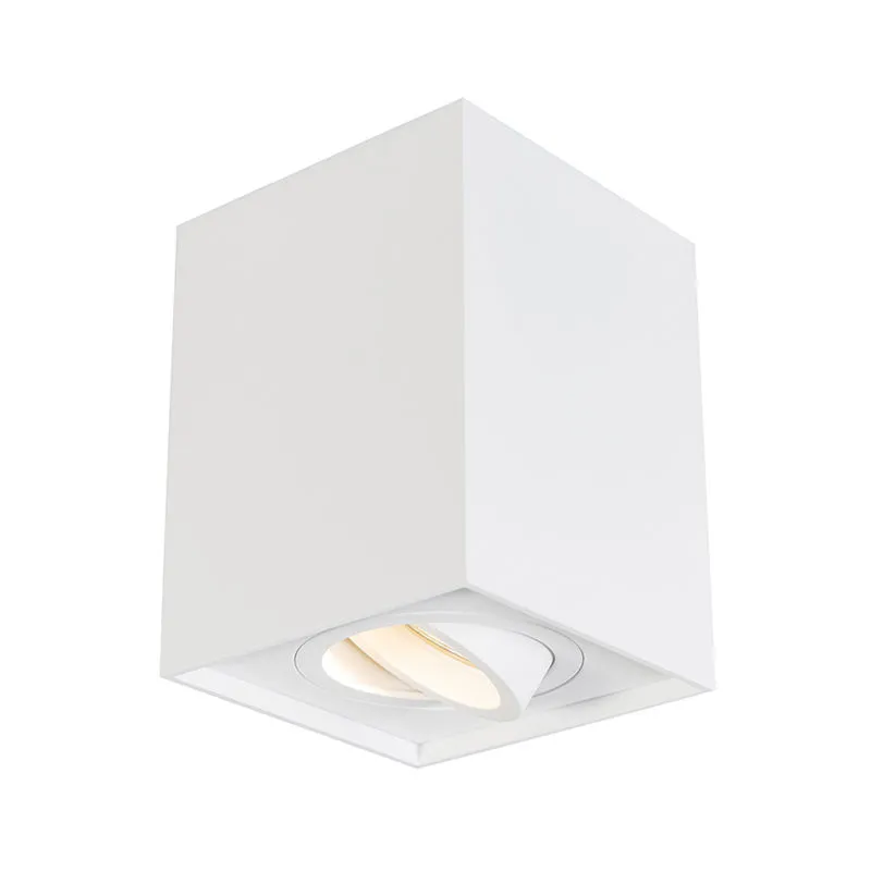 Qazqa - Faretto quadro - Moderno - Alluminio - Bianco - Cubo/Quadrato Max. 1 x Watt