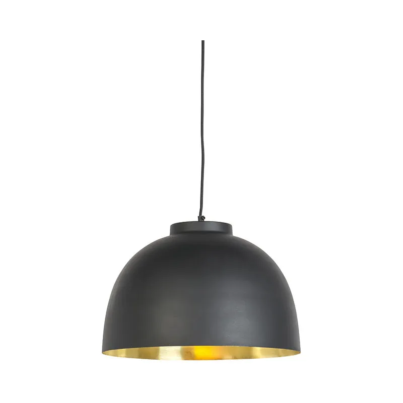 Lampada a sospensione hoodi - Industriale - Acciaio - Nero - Tondo Max. 1 x Watt - Qazqa