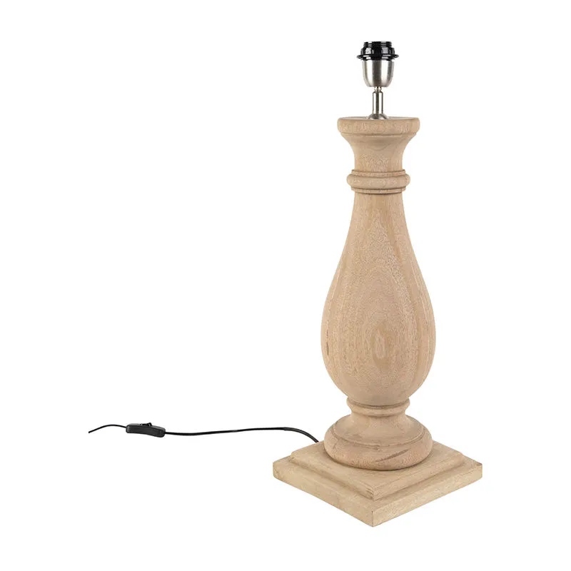 Lampada da tavolo Fern - rustico - Legno - - Sfera/Tondo/Quadrato Max. 1 x Watt - Qazqa