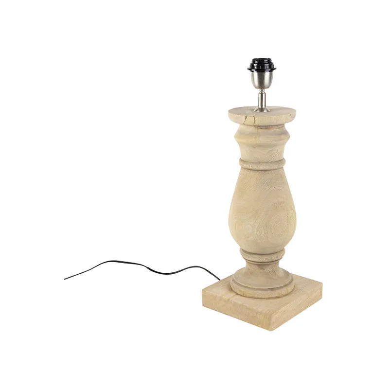 Lampada da tavolo Fern - rustico - Legno - - Sfera/Tondo/Quadrato Max. 1 x Watt - Qazqa