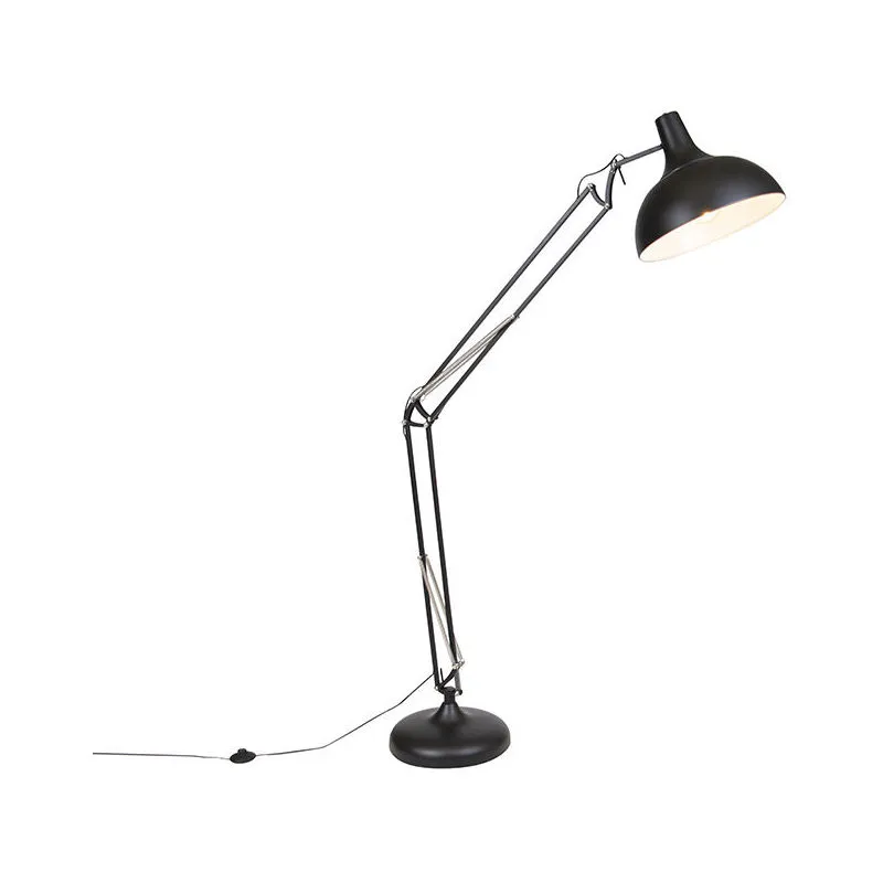  Lampada da terra hobby fl - Retrò - Acciaio - Nero - Tondo Max. 1 x Watt