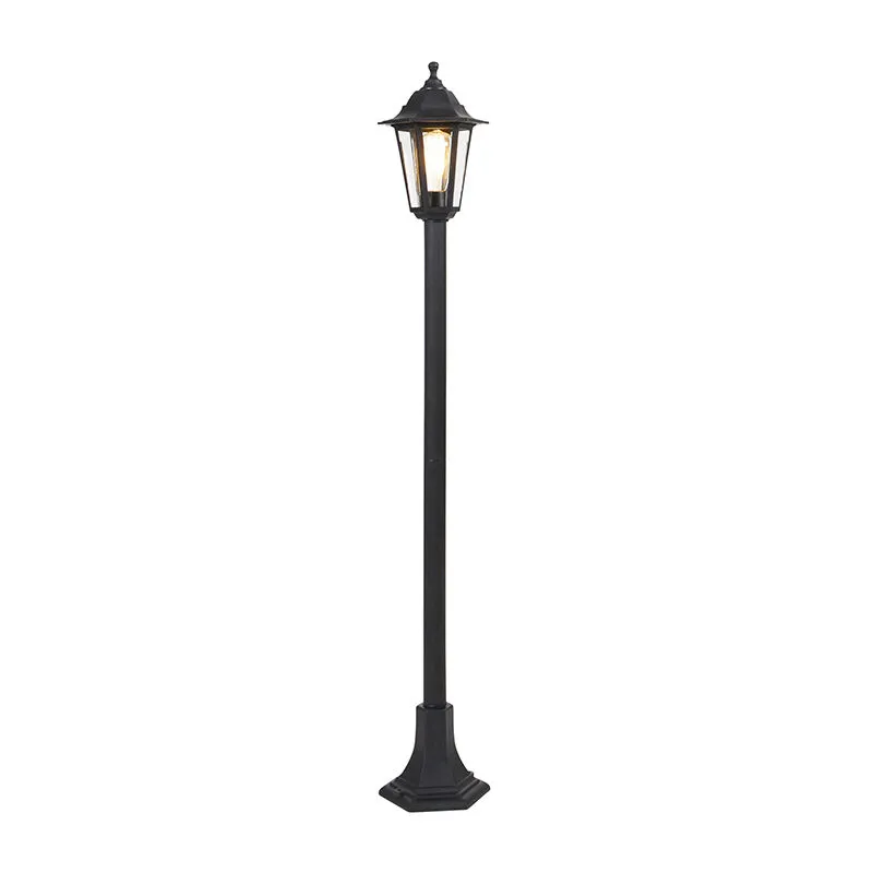 Lampada da terra new haven - Classico - Vetro,Plastico - Nero - Oblungo Max. 1 x Watt - Qazqa