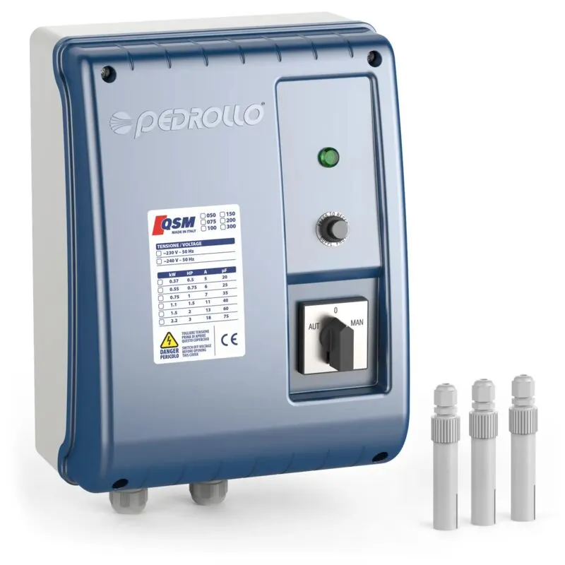 Pedrollo - qsm 200 - Quadro elettrico per elettropompa monofase 2 hp