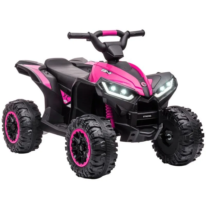 Maury's - quad elettrico per bambini 12V. 2 velocitó. ruote larghe con sospensioni e fari led. etó 3-5 anni. rosa