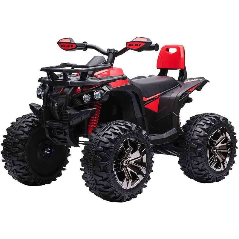 Giordanoshop - Quad Elettrico per Bambini 12V Nero e Rosso