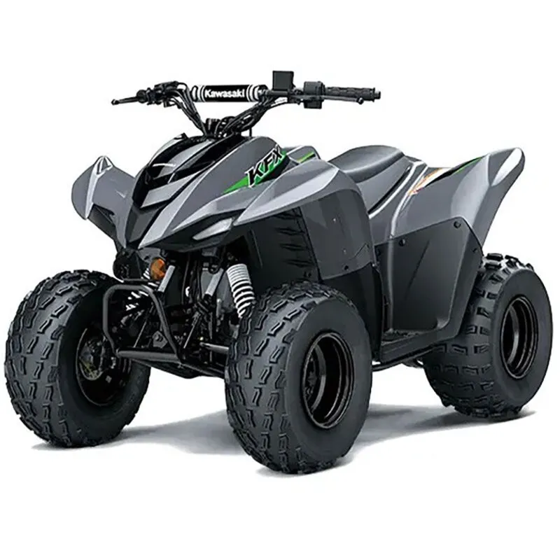 Quad Elettrico per Bambini 6V con Licenza Kawasaki kfx Grigio