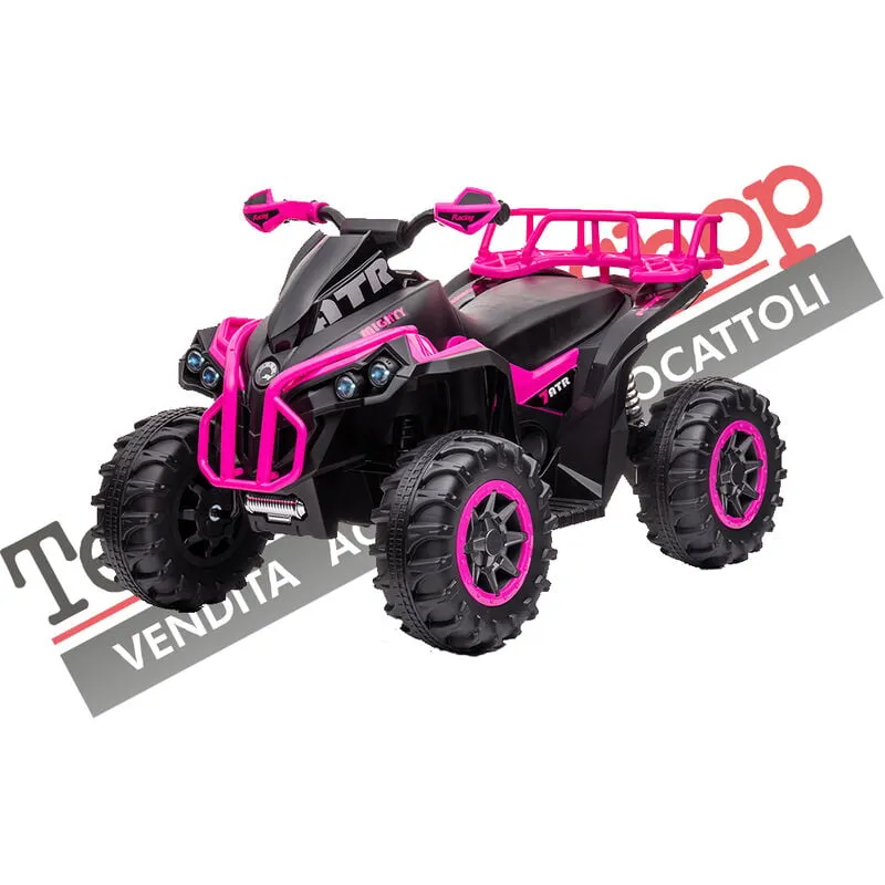 Quad Elettrico per Bambini atv 1.0 12V con Radiocomando-Rosa