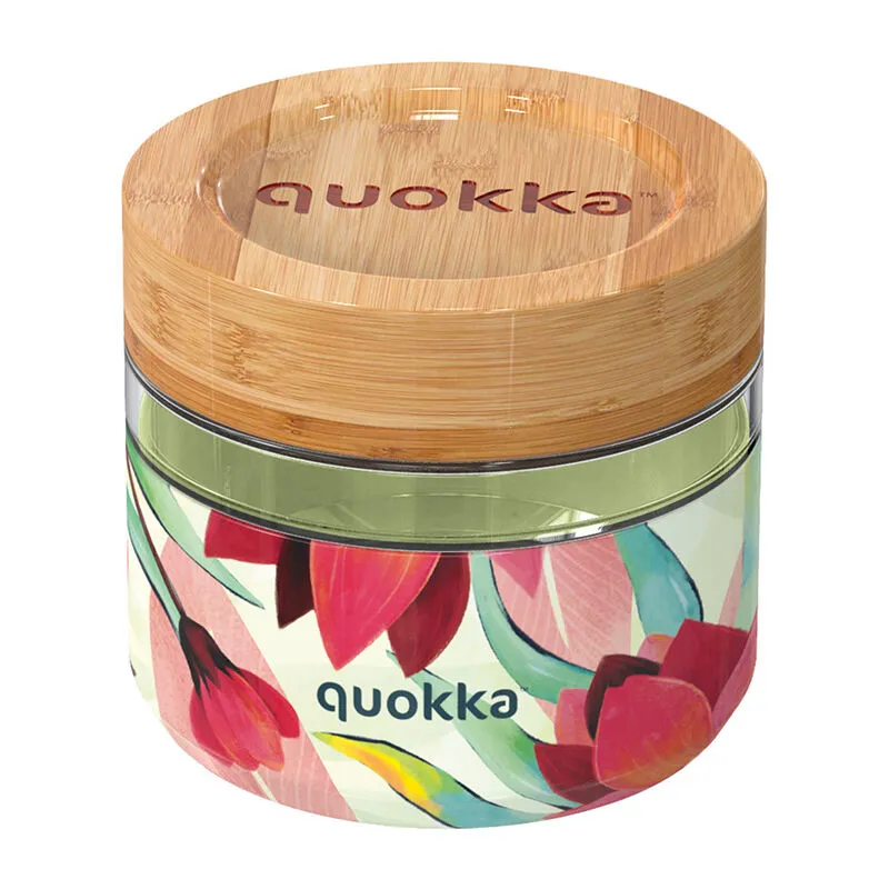 Quokka Deli Food Jar – Lebensmittelbehälter/Lunchbox aus Glas 500 ml (Frühling)