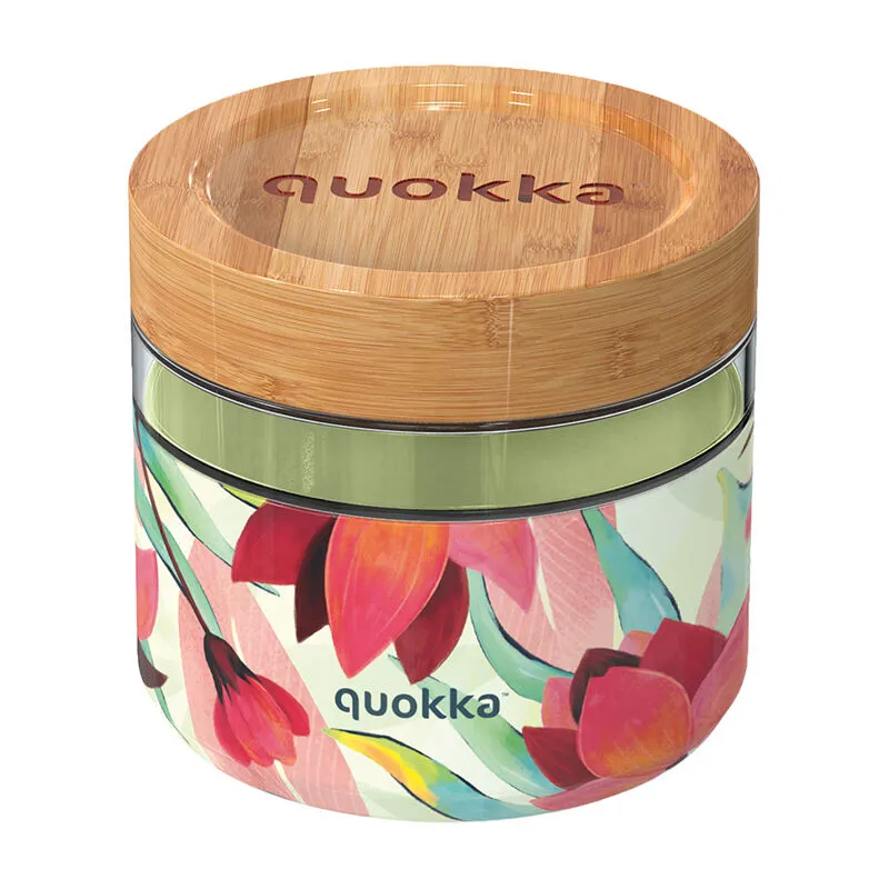 Quokka Deli Food Jar – Lebensmittelbehälter/Lunchbox aus Glas 820 ml (Frühling)