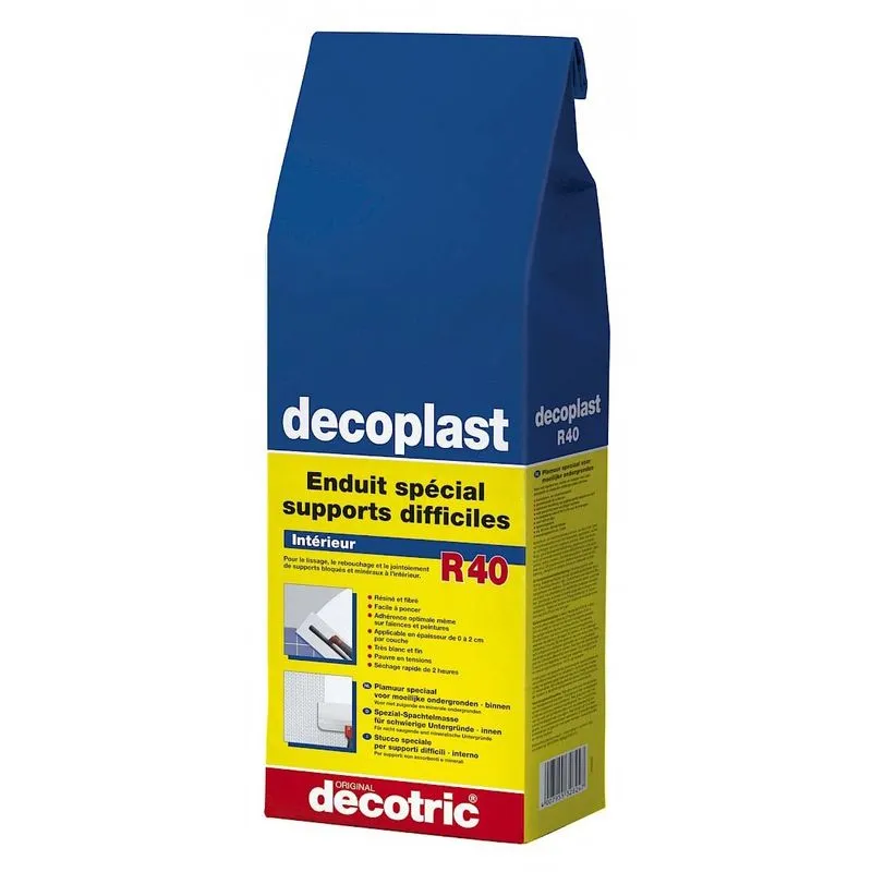 Decotric - r 40 pufaplast 5kg di stucco per rinnovamenti in polvere