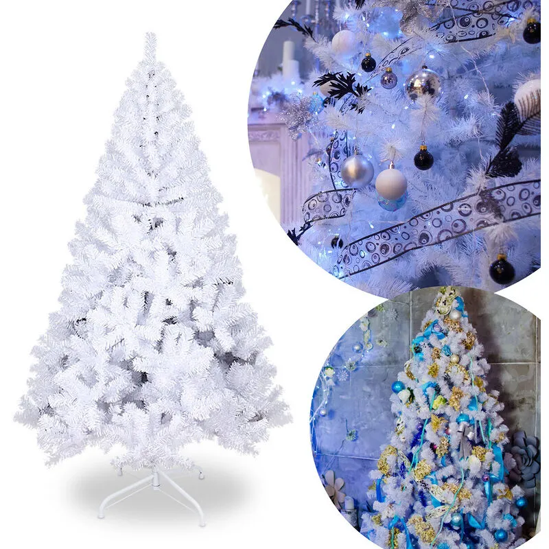 Hengda Albero di Natale con luce Selezione di Natale Decorazione di Natale Albero Artificiale Materiale pvc Bianco 210cm Bianco Caldo - Bianco