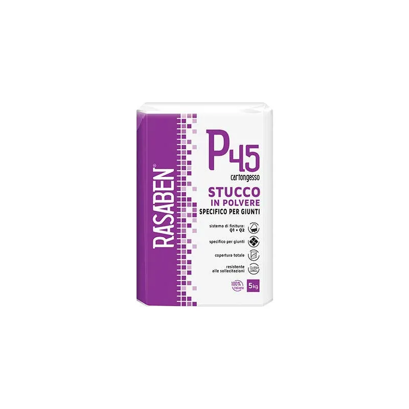 Stucco Polvere Cartongesso  Rasaben P45 30 Min • Kg 5