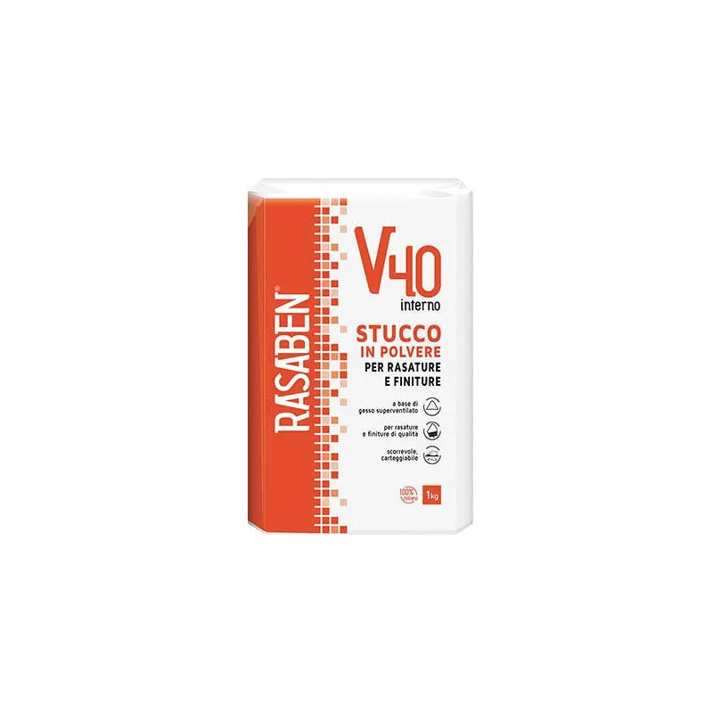  - stucco polvere interno rasaben V40 • kg 1