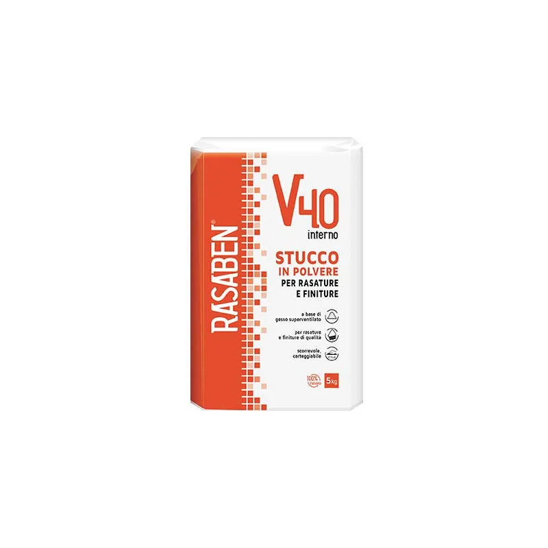 Stucco Polvere Interno  Rasaben V40 • Kg 5