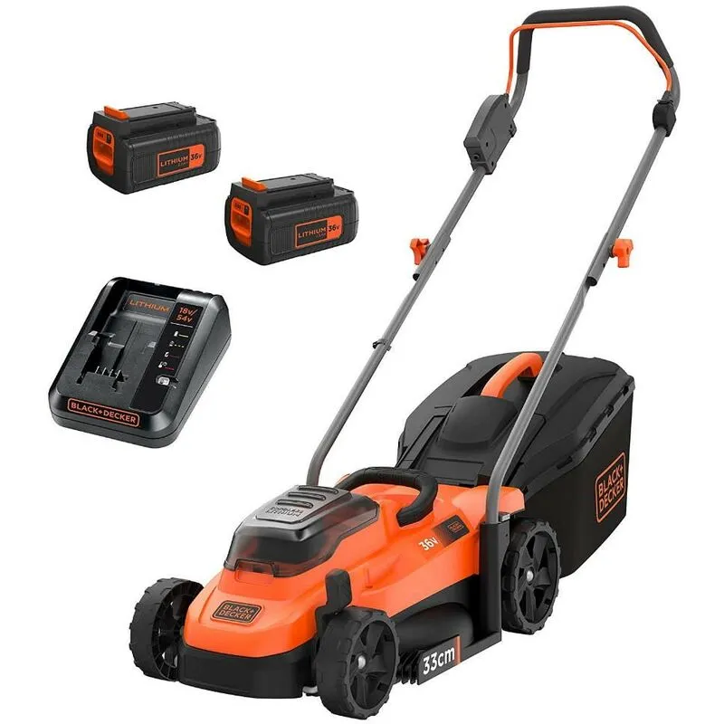 Rasaerba a batteria senza filo Black&Decker BCMW3318L2-QW doppia batteria da 18V