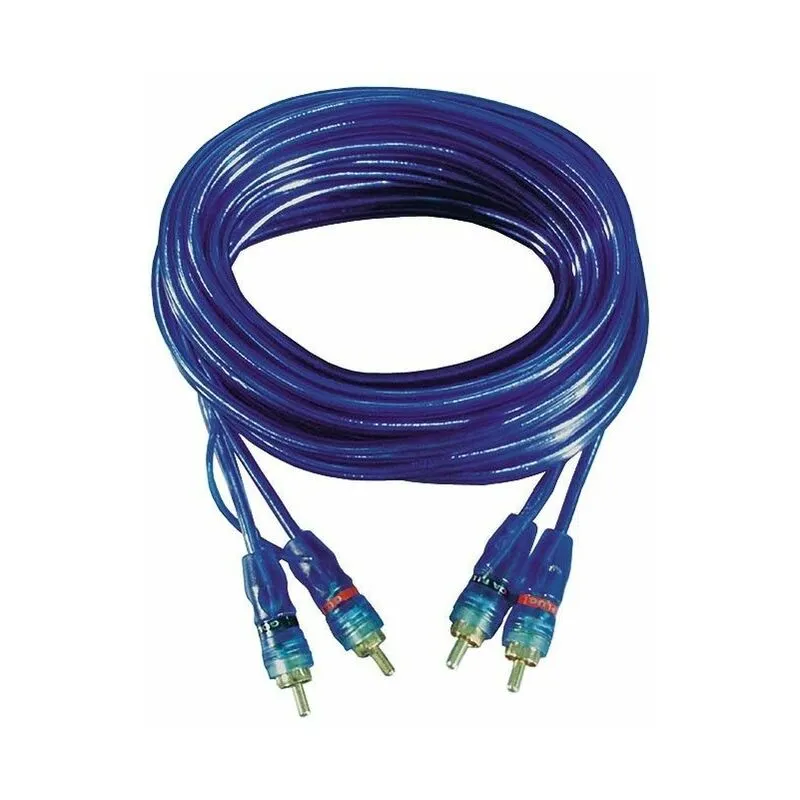 Cavo cinch blu rca 5m stereo blu trasparente 142062