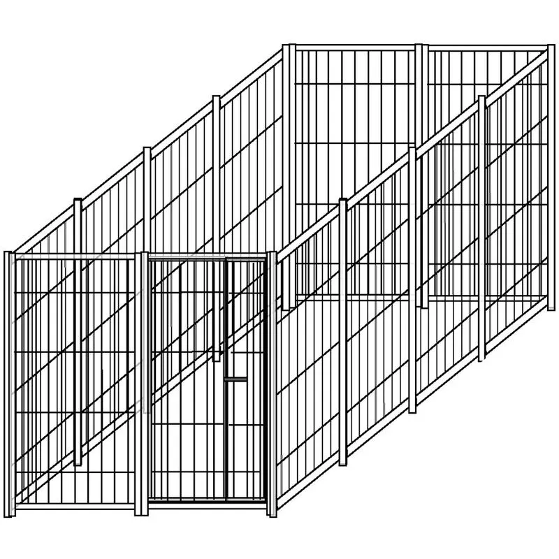 Recinzione in rete da esterno con zincatura a caldo da 400x200x altezza 180 cm